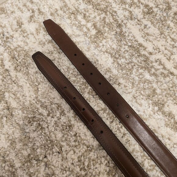 Bundle Lot Of 2 Mens Belts Sz 36 Reversible Black Brown Classic Buckle - Picture 4 of 8
